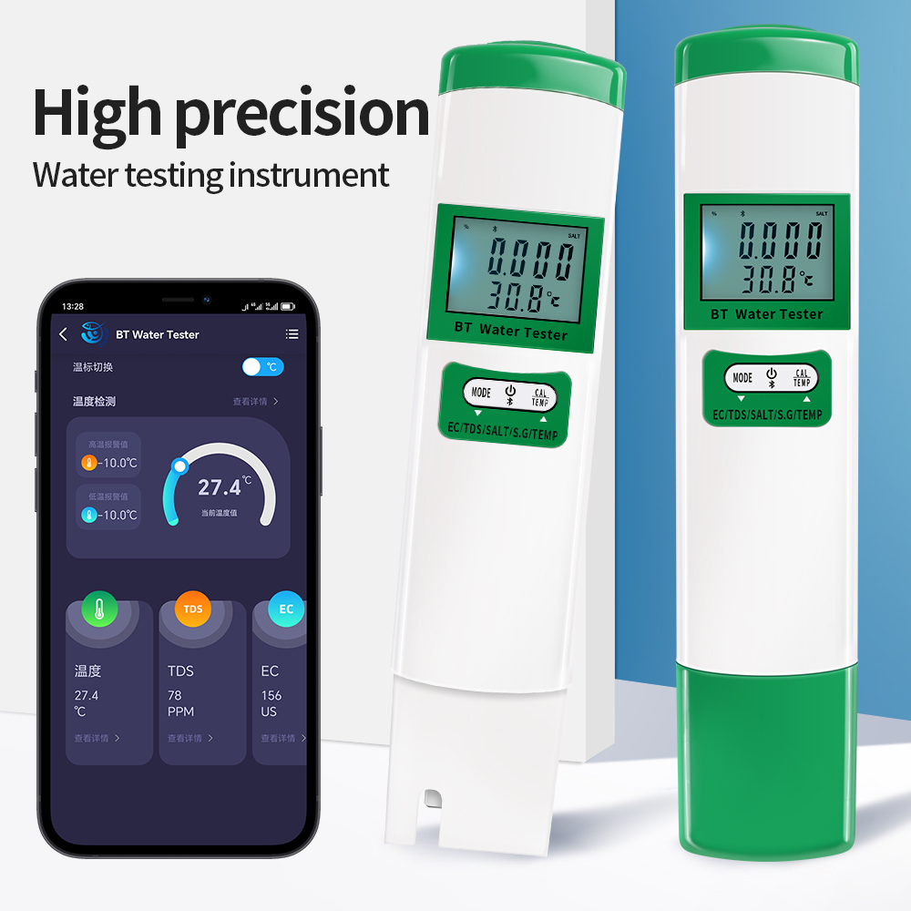 Ph Meter Digital Water Tester - Bluetooth WIFI 5 in 1 PH