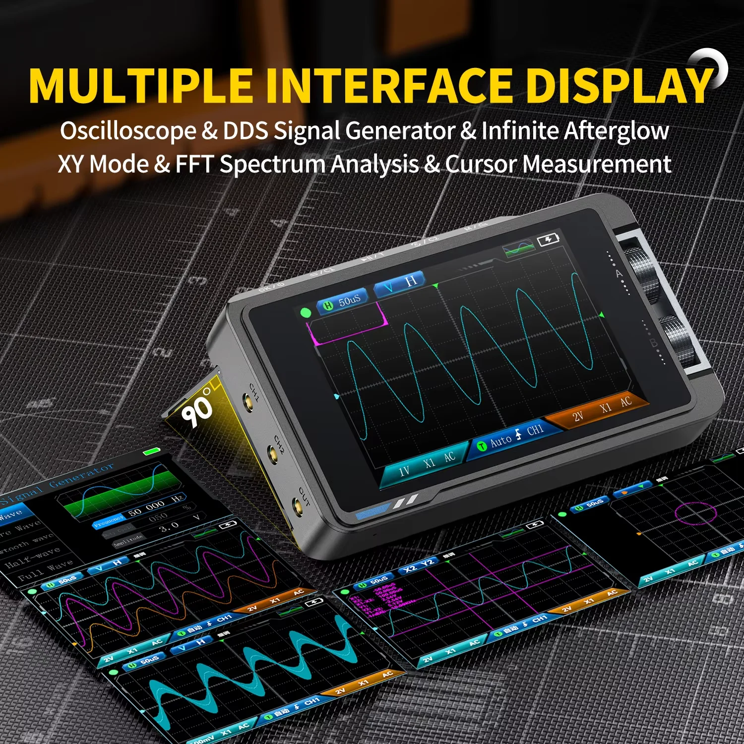 FNIRSI DS215H, oscilloscopio d - Fnirsi Digital Oscilloscope Handheld recensione e prezzo