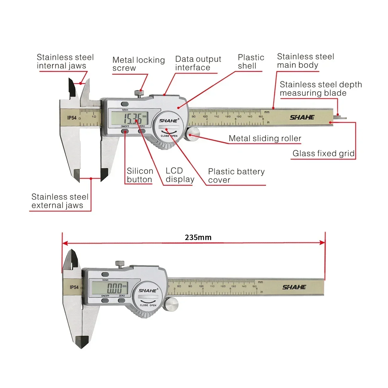 SHAHE Calibro Digitale Elettro - Digital Caliper 150Mm Stainless Steel recensione e prezzo