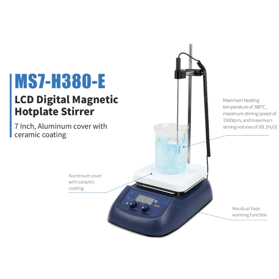 MS7-H380-E Agitatore magnetico - Lab Magnetic Stirrer Hot Plate recensione e prezzo