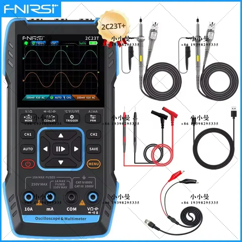 FNIRSI 2C23T10MHz, 2C53T 50MHz - Fnirsi Digital Oscilloscope Handheld recensione e prezzo