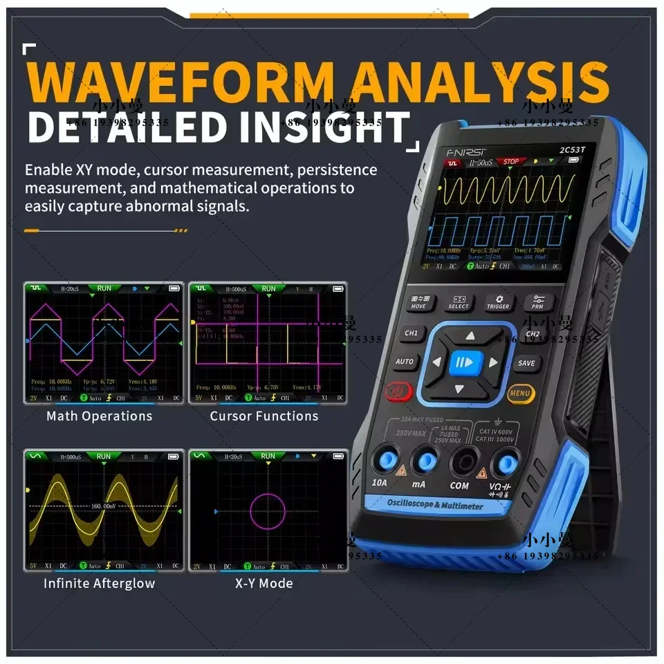 FNIRSI 2C23T10MHz, 2C53T 50MHz - Fnirsi Digital Oscilloscope Handheld recensione e prezzo