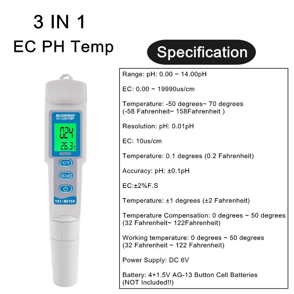 Professionale 4 IN 1 TDS PH EC - Ph Meter Digital Water Tester recensione e prezzo