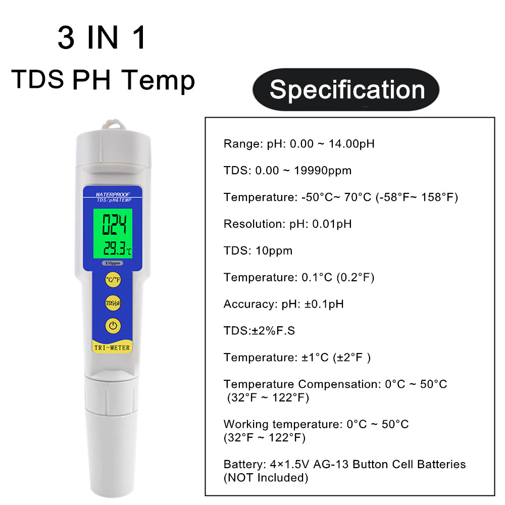 Professionale 4 IN 1 TDS PH EC - Ph Meter Digital Water Tester recensione e prezzo